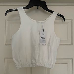 Zara Girl: Cropped white tank NWT